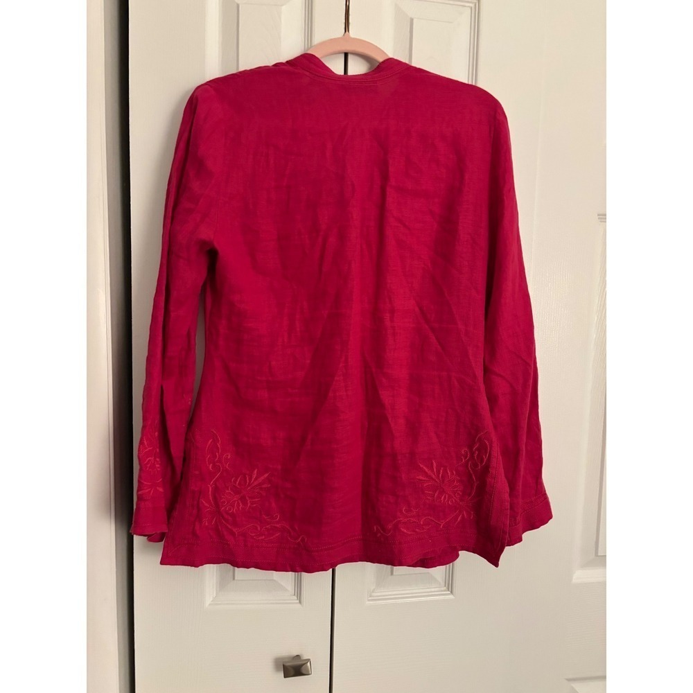 Valerie Stevens 100% Linen Embroidered Tunic – Petite Medium - Picture 7 of 8